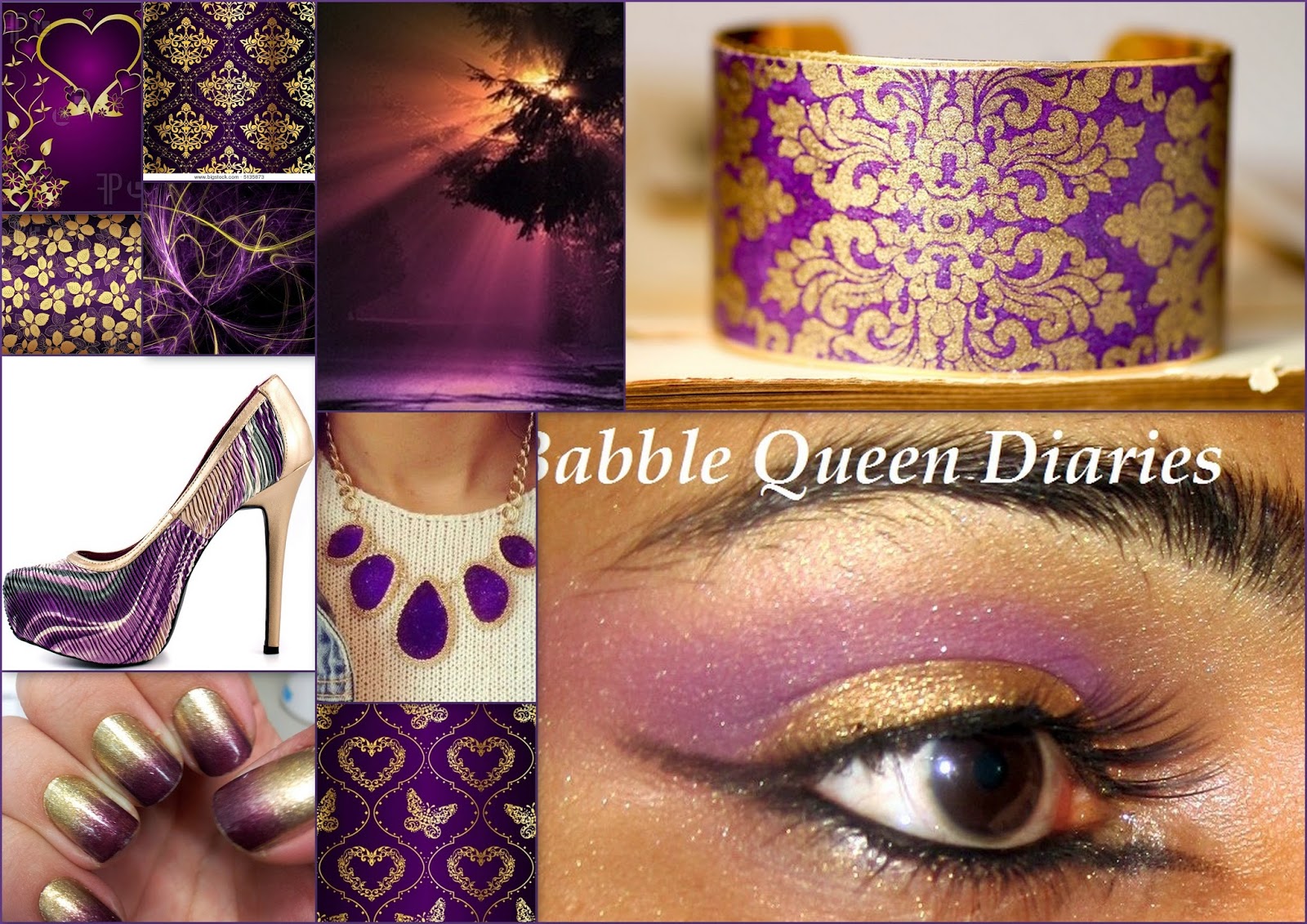 Gold N Purple Eye Makeup Tutorial Babble Queen Diaries